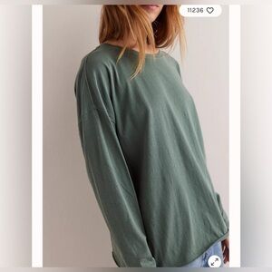 Free People We The Free Nina Long Sleeve Tee in Topiary